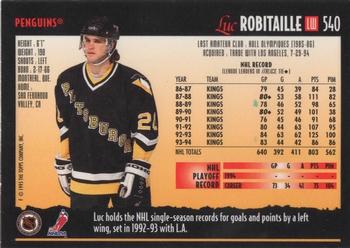 1994-95 Topps Premier - Special Effects #540 Luc Robitaille Back