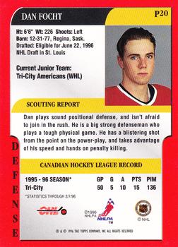 1995-96 Bowman - Draft Prospects #P20 Dan Focht Back