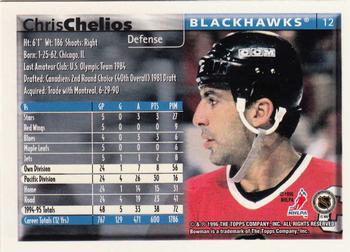 1995-96 Bowman - Foil #12 Chris Chelios Back