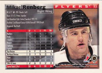1995-96 Bowman - Foil #83 Mikael Renberg Back
