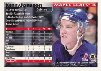 1995-96 Bowman - Foil #86 Kenny Jonsson Back
