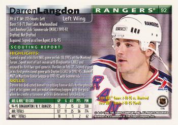 1995-96 Bowman - Foil #92 Darren Langdon Back