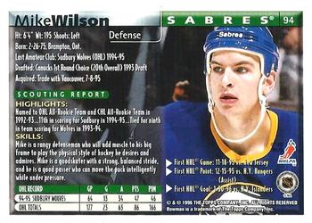 1995-96 Bowman - Foil #94 Mike Wilson Back
