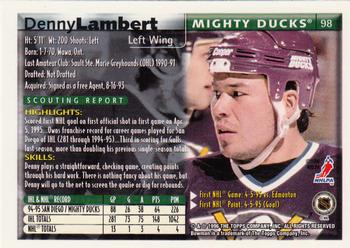 1995-96 Bowman - Foil #98 Denny Lambert Back