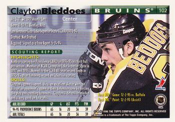 1995-96 Bowman - Foil #102 Clayton Beddoes Back