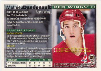 1995-96 Bowman - Foil #114 Mathieu Dandenault Back