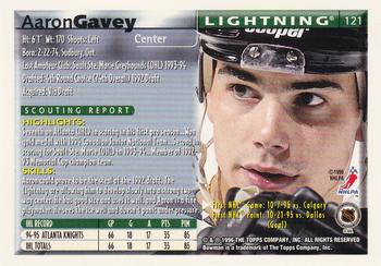1995-96 Bowman - Foil #121 Aaron Gavey Back