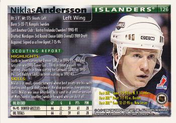 1995-96 Bowman - Foil #126 Niklas Andersson Back