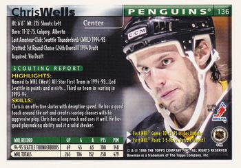 1995-96 Bowman - Foil #136 Chris Wells Back