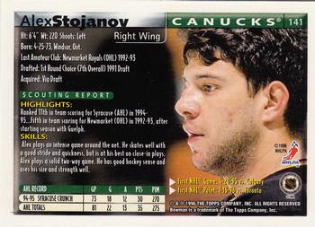 1995-96 Bowman - Foil #141 Alek Stojanov Back