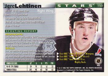 1995-96 Bowman - Foil #150 Jere Lehtinen Back