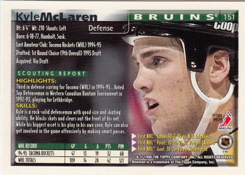 1995-96 Bowman - Foil #151 Kyle McLaren Back