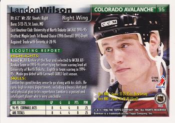 1995-96 Bowman - Foil #95 Landon Wilson Back