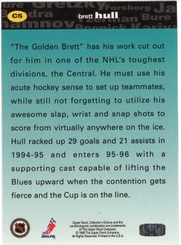 1995-96 Collector's Choice - You Crash the Game Gold Bonus #C5 Brett Hull Back