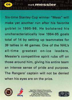 1995-96 Collector's Choice - You Crash the Game Gold Bonus #C6 Mark Messier Back