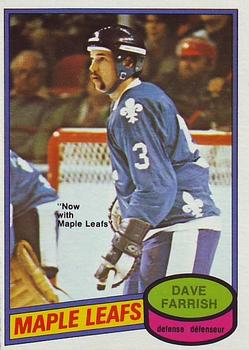 1980-81 O-Pee-Chee #311 Dave Farrish Front