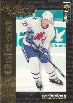1995-96 Collector's Choice - You Crash the Game Gold Exchange #C20 Peter Forsberg Front