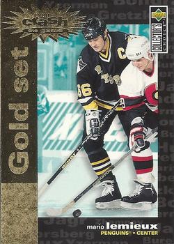 1995-96 Collector's Choice - You Crash the Game Gold Exchange #C25 Mario Lemieux Front