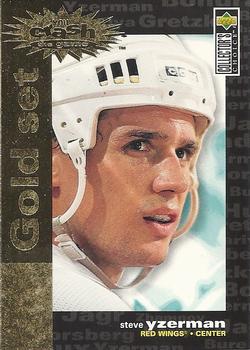 1995-96 Collector's Choice - You Crash the Game Gold Exchange #C26 Steve Yzerman Front