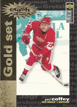 1995-96 Collector's Choice - You Crash the Game Gold Exchange #C29 Paul Coffey Front