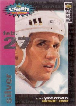 1995-96 Collector's Choice - You Crash the Game Silver #C26 Steve Yzerman Front