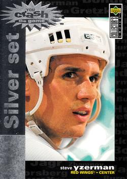1995-96 Collector's Choice - You Crash the Game Silver Exchange #C26 Steve Yzerman Front