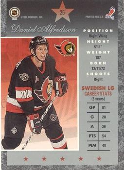 1995-96 Donruss Elite - Die Cuts Uncut #25 Daniel Alfredsson Back
