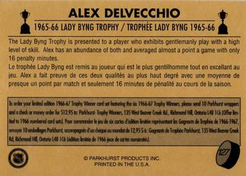 1995-96 Parkhurst 1966-67 #127 Alex Delvecchio Back