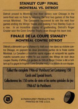 1995-96 Parkhurst 1966-67 #148 Stanley Cup Playoffs Finals Back