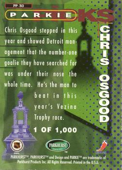 1995-96 Parkhurst International - Parkie Picks #PP-30 Chris Osgood Back