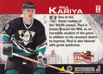 1995-96 Pinnacle - FANtasy #26 Paul Kariya Back