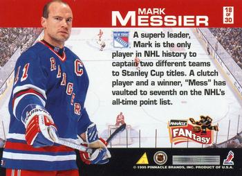 1995-96 Pinnacle - FANtasy #18 Mark Messier Back