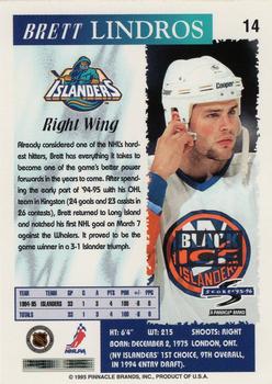 1995-96 Score - Black Ice #14 Brett Lindros Back