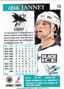 1995-96 Score - Black Ice #15 Craig Janney Back