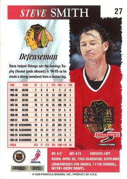 1995-96 Score - Black Ice #27 Steve Smith Back