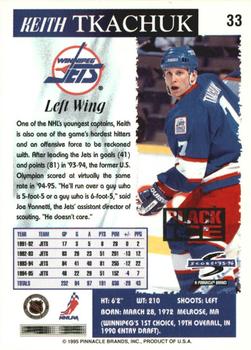 1995-96 Score - Black Ice #33 Keith Tkachuk Back