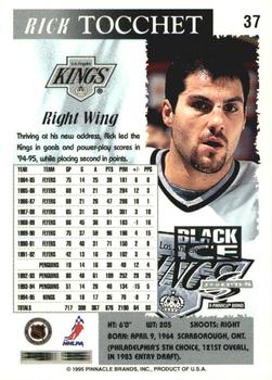 1995-96 Score - Black Ice #37 Rick Tocchet Back