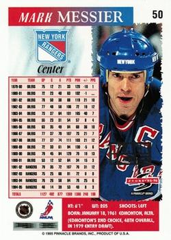 1995-96 Score - Black Ice #50 Mark Messier Back