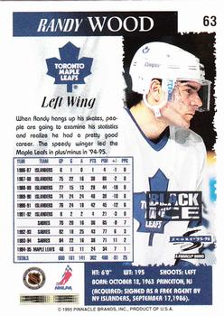 1995-96 Score - Black Ice #63 Randy Wood Back