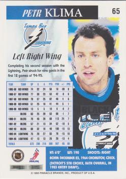 1995-96 Score - Black Ice #65 Petr Klima Back