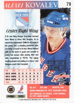 1995-96 Score - Black Ice #79 Alexei Kovalev Back