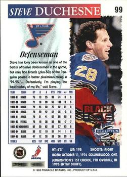 1995-96 Score - Black Ice #99 Steve Duchesne Back