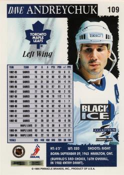 1995-96 Score - Black Ice #109 Dave Andreychuk Back