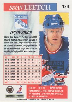 1995-96 Score - Black Ice #124 Brian Leetch Back