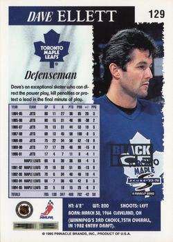 1995-96 Score - Black Ice #129 Dave Ellett Back