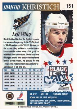 1995-96 Score - Black Ice #151 Dimitri Khristich Back