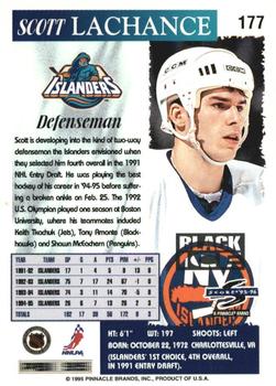 1995-96 Score - Black Ice #177 Scott Lachance Back