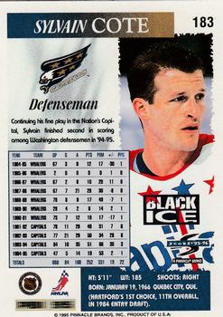 1995-96 Score - Black Ice #183 Sylvain Cote Back