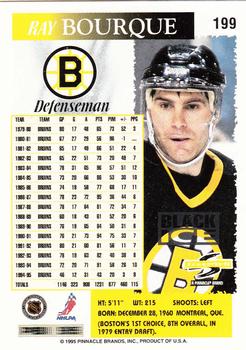 1995-96 Score - Black Ice #199 Ray Bourque Back