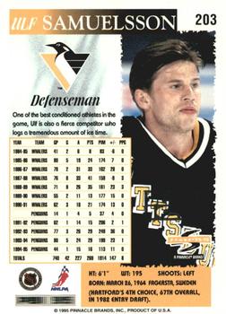 1995-96 Score - Black Ice #203 Ulf Samuelsson Back
